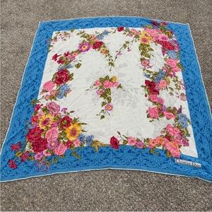 Vintage Christian Dior silk floral scarf